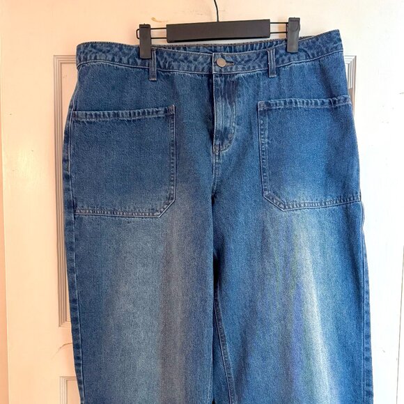 NWT No Boundries Wide Leg Cuffed Jeans 16 - Picture 2 of 7